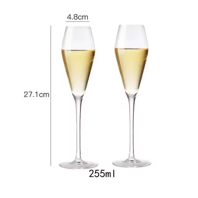 Copa de Champán de Cristal 150-250ml Ideal para Bodas, Fiestas, Bar en Casa - 1