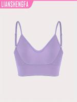 Sujetador deportivo clásico sin espalda con cuello halter y yoga acanalado de punto para cultivo de cabello. - details 6