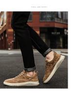 Zapatillas de deporte de cuero para hombre, zapatos informales para caminar al aire libre, fondo suave para las cuatro estaciones - details 14