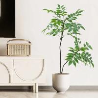 Plantas artificiales grandes de 76-140 cm, árboles falsos, ramas de árbol de banyan de plástico, hojas de violín verdes para jardín, hogar y oficina - details 8