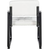 B Tapizada En Cuero Sintético I Silla De Espera con Reposabrazos I Silla Confidente con Base De Metal I Color:, Color:Negro - details 44