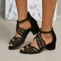 Sandalias de moda de verano para mujer, zapatos informales con tacones altos calados - details 2