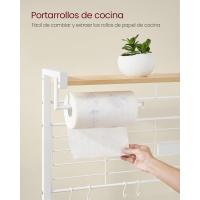Soporte para Panadería, Isla de Cocina con Tira Magnética de Cuchillo, Cesta de Alambre, - details 0
