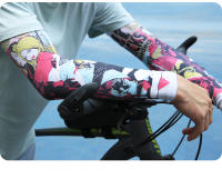 Mangas de brazo deportivas de seda de hielo, licra, tatuaje, manguito de protección UV transpirable, correr al aire libre, ciclismo, Fitness, manga de brazo de secado rápido - details 15