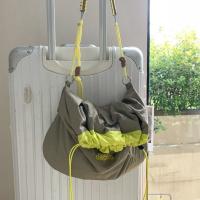 Bolso de hombro ligero de moda, bolso cruzado con letras para ir al trabajo, bolso con cordón de Color en contraste de nailon para niñas - details 1