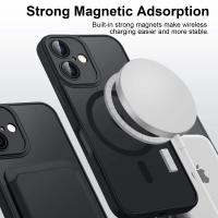 Funda magnética de lujo con armadura translúcida mate a prueba de golpes para iPhone 11 12 13 14 15 16 para cubierta de carga inalámbrica Magsafe - details 4