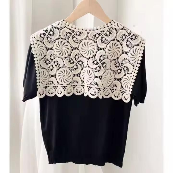 Chal de punto de Color sólido, corbata de encaje, mantiene el calor, chal de lana, blusa, hombros, accesorios de ropa Unisex - 1