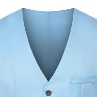 Chaleco de traje de Color puro para hombre, chaleco de negocios ajustado de un solo pecho, chaleco Formal con cuello en V para hombre, chaleco para hombre - details 16