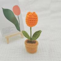 Accesorios de Decoración de Coche Hechos a Mano Rosa, Girasol, Tulipán de Punto Tejido - details 26