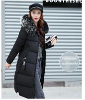 Abrigo de plumón para mujer, chaqueta de invierno con cuello de piel grande, chaqueta gruesa ajustada, Chaqueta de algodón con capucha a la moda, chaqueta larga de invierno para mujer - details 21
