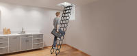 Escalera Retráctil para Ático SucceBuy, Capacidad de 299.37 kg, Compatible con Alturas de Techo de 259.08-286.51 cm, Abertura de 100.08 x 69.85 cm, Diseño de Acero Aleado Resistente con Barra de Tracción para Acceso al Ático o Techo - details 8