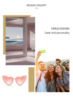 Gafas de sol personalizadas para mujer, conjunto de diamantes de amor, decoración de corazón de melocotón, Bola de moda, nuevo - details 1