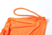 BUNO-Conjunto de 2 piezas de tejido para mujer, camisolas cortas plisadas lisas impresionantes + faldas largas de cintura alta, traje de vacaciones de tendencia femenina - details 87