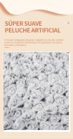 Cama para Perro de Veludo Rosa Grande Mediano Circular de Mezcla Textil Recomendado para Todas las Raças de Perros Suave y Peluche - details 2
