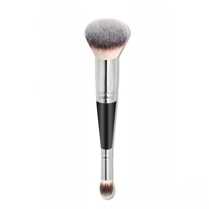 Scttomon Brocha de Maquillaje de Doble Extremo Brocha de Base y Corrector 2 en 1 Ideal para Viajes - 1