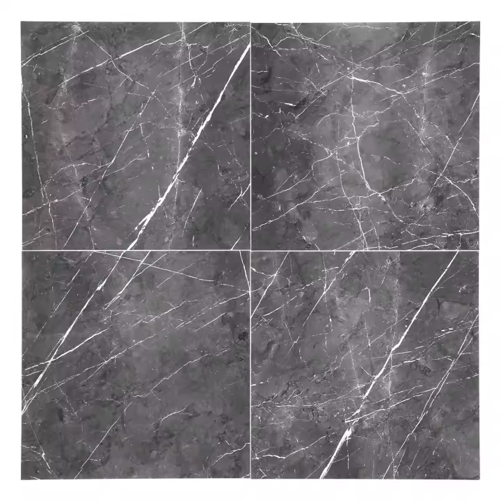 Adhesivo de PVC grueso para azulejos, adhesivo impermeable para suelo de cocina y baño, 4 piezas, 30x30cm, DLSF02, café oscuro - 1