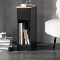 Auxiliares para Salón Mesilla de Noche Estrecha para Dormitorio con 1 Cajón y 1 Compartimento Abierto Blanco y Madera 20 x 35 x 60 cm FBT111-WNx2 ES - details 49