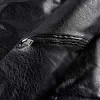 Abrigo de lana para hombre para mantener el calor, Tops con cuello extraíble a la moda, chaqueta de cuero con solapa sólida gruesa y holgada para exteriores, invierno - details 10