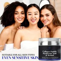 Crema de péptidos de colágeno, ácido hialurónico antiarrugas y retinol, reafirmante y reafirmante, cuidado de la piel, crema hidratante facial - details 3