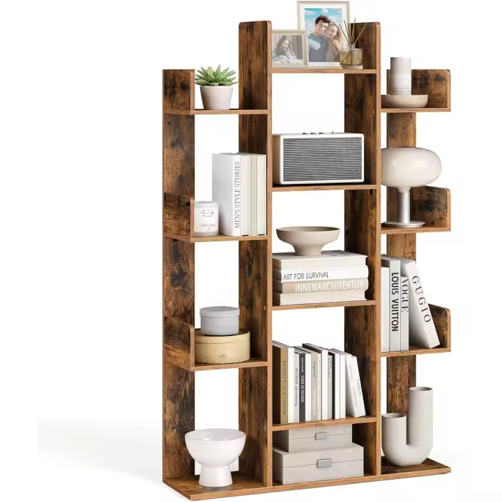 Librería en Forma de Árbol Estantería de 13 Compartimentos Armario de Almacenamiento - 1