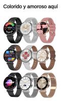 2025 Reloj Inteligente Mujer, Reloj Inteligente con Pantalla AMOLED de 1.32", Llamada Bluetooth, Esfera de Reloj Personalizada, Podómetro, Monitor de Oxígeno en Sangre, Frecuencia Cardíaca y Sueño, Compatible con iPhone Android, Correas Dobles - Acero y S - details 18