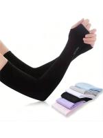 Mangas de Protección Solar de Seda de Hielo Unisex Cubierta de Codo para Ciclismo, Correr, Pescar, Conducir Manga Anti-UV Refrescante para Deportes y Exteriores - details 3