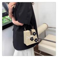 Bolso tejido de mano, bolso de paja para mujer, nuevo estilo literario forestal, bolso cruzado fresco de verano para playa, bolso tipo caja - details 7
