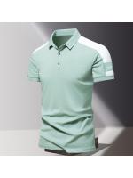 Polos de Verano de Algodón 100% Camiseta de Cuello Elegante para Hombres Manga Corta Alta Calidad - details 3