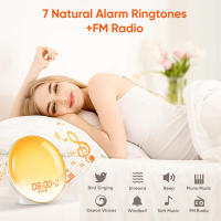 Reloj despertador Bluetooth, Reloj despertador del amanecer, Simulación de amanecer / atardecer con luz de despertador, 17 luces - details 9