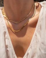 Collar de cadena de acero inoxidable para mujer, colgante fino con cierre de langosta, cadena ajustable para clavícula, collares - details 30