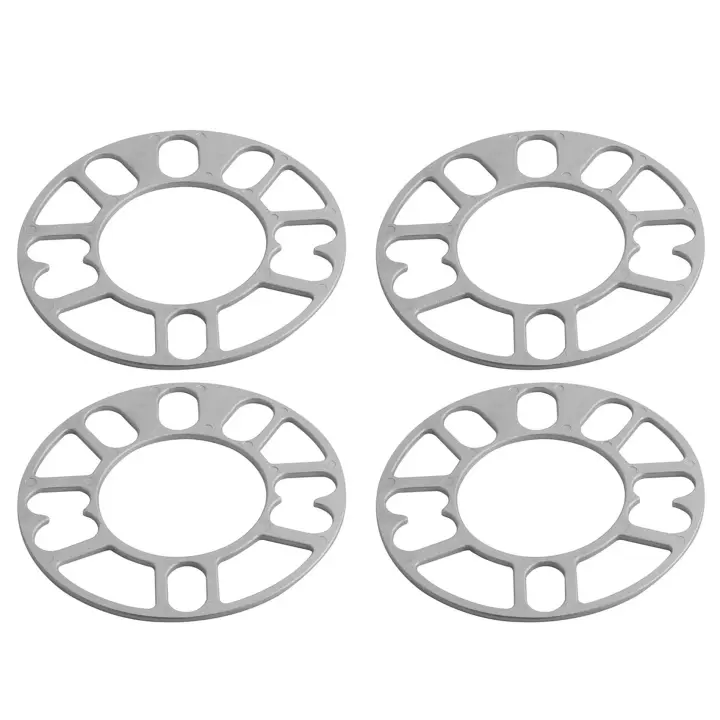4 Uds espaciadores de rueda de aluminio placa de cuñas espaciadores de rueda de coche perno de 3mm para 4X100 4X114,3 5X100 5X108 5X114,3 5X120 - 1