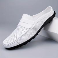 Mocasines de Verano Transpirables para Hombres Zapatillas Blancas Perforadas - details 2