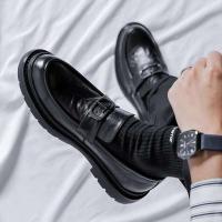 Zapatos de cuero antideslizantes y transpirables del estilo de los hombres del pie de la cala, zapatos casuales de suela gruesa para los hombres - details 4