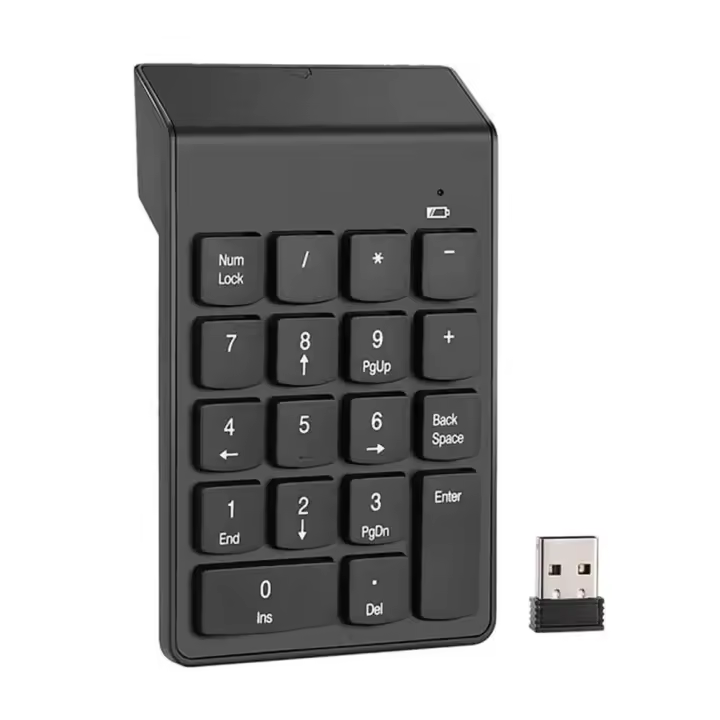 Teclado inalámbrico de 2,4G, 18 teclas, número Digital para contabilidad, finanzas, teclado numérico inteligente para ordenador portátil y Notebook - 1