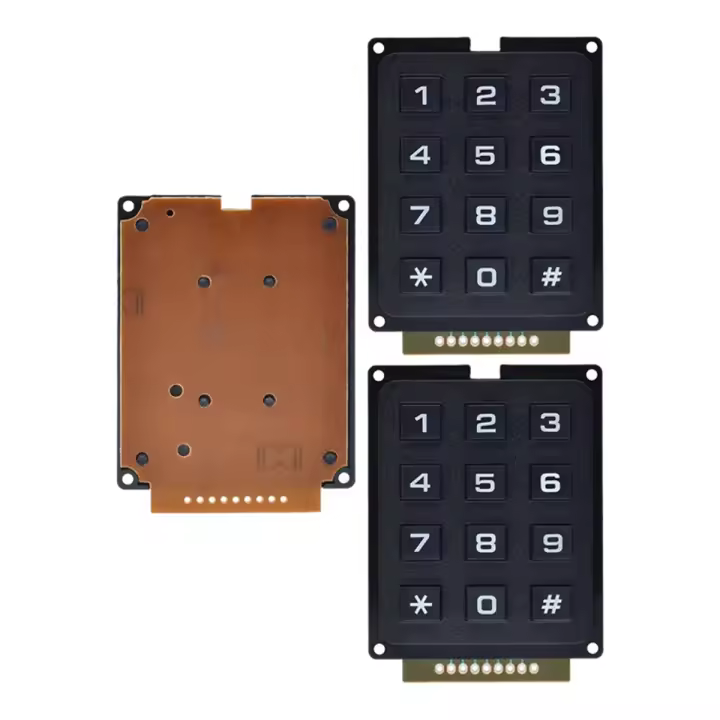 Módulos de teclado de 3 piezas, 12 teclas, 4x3, matriz, teclado Lndustrial con escaneo industrial - 1