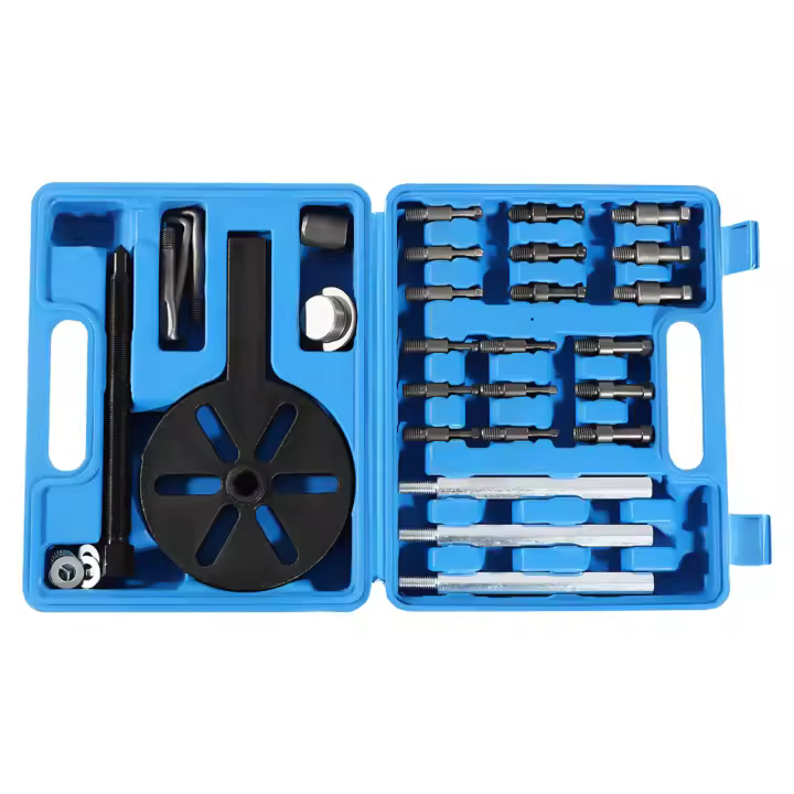 Extractor de desmontaje de cojinetes de tres mordazas, juego de extractor de soporte inferior universal, juego multifunción de herramientas de extracción de cojinetes - 1