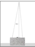 Bolso de mano de noche para mujer, cartera de mano con lentejuelas de diamante para boda, bolso de mano para fiesta, banquete, negro, dorado y plateado, bolso de hombro de dos cadenas - details 7