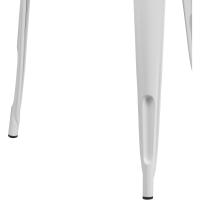 Mesa Cuadrada de Metal Blanco de Grado Comercial de 80 cm para Interiores y Exteriores - details 4
