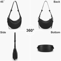 Bolso cruzado de Color puro para mujer, bolso de hombro doble, a la moda, combina con todo - details 5