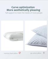 HEHUAI HT Almohada de Espuma de Memoria de Bambú Fibra Amigable con la Piel, Rebote Lento, Cuidado Cervical para Hotel, B&B, Hogar - details 4