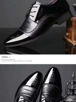 Exquisita artesanía, nuevo estilo asequible de zapatos de pantorrilla para uso formal de negocios para hombres y diseño de cuero grande. - details 0