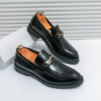 Zapatos de tacón bajo formales para hombre, mocasines informales antideslizantes, cómodos, transpirables, color negro y marrón, para fiesta de boda, Lea - details 7