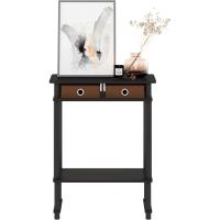 Mesa de Consola de Pasillo Alto con Contenedor Madera, Café Expreso, 29.49 (D) x 59.79 (W) x 77.80 (H) cm - details 5