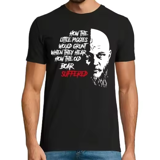 RAGNAR LOTHBROK memoria ENG Camisetas hombre clásica premium de vikingos - 1