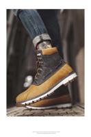 Producto de diseño Botas de estilo británico, cuero de PU de moda con zapatos de felpa, botas de nieve para hombre - details 10