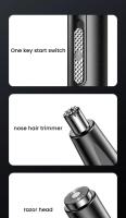 Cortadora de pelo de nariz eléctrica recargable, afeitado multicinético, dos en uno, Unisex, completamente automática, lavable - details 16