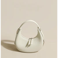 Nicho axilas bolsa de las mujeres nueva media luna bolso de color sólido textura versátil bolso de hombro de moda - details 5