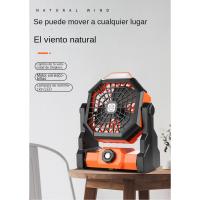 Camping Ventilador 20000mAh, Portátil Recargable para Escritorio Tienda de Campaña con Control Remoto y Gancho, Luz LED, Ventila - details 0