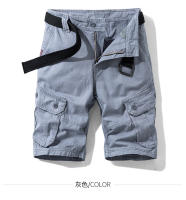 Pantalones Cortos de Trabajo para Hombres Versátiles, Manga Recta, Múltiples Bolsillos, Algodón, Comodidad Casual - details 3