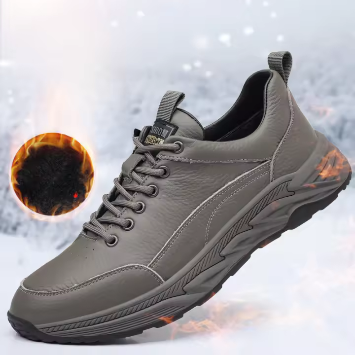 Zapatos de cuero de piel de vaca de primera capa, deportivos, casuales para hombres, moda - 1